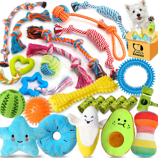 Zeaxuie 25 Pack Puppy Chew Toys Set for Small Dogs