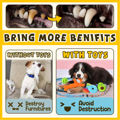 Zeaxuie 9 Pack Puppy Chew Toys Set for Small Dogs